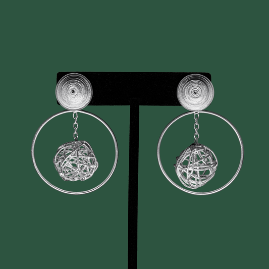 Aurora Handmade silver filigree MorphEar dangle earrings 