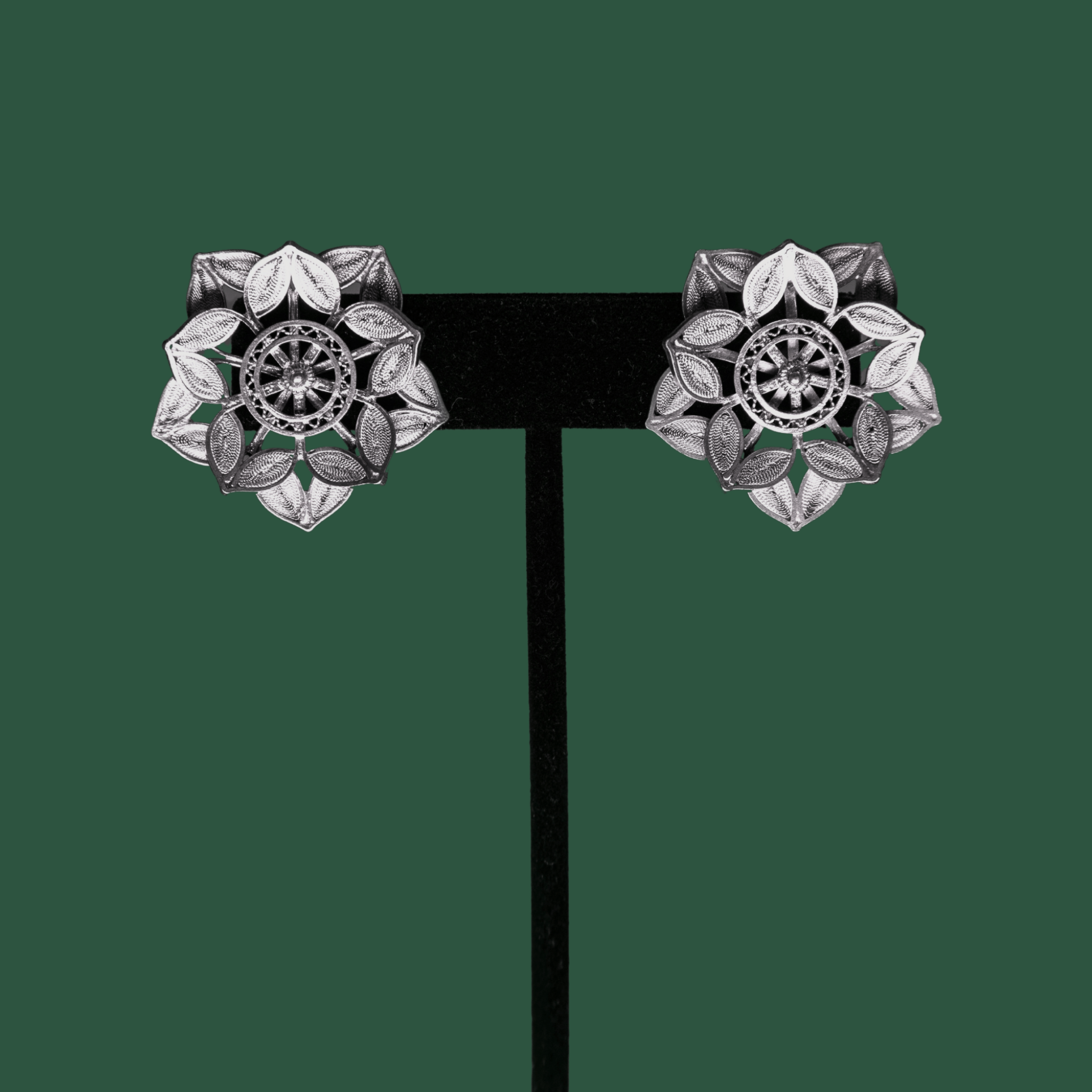 Fortuna, handmade silver filigree MorphEar jacket earrings 