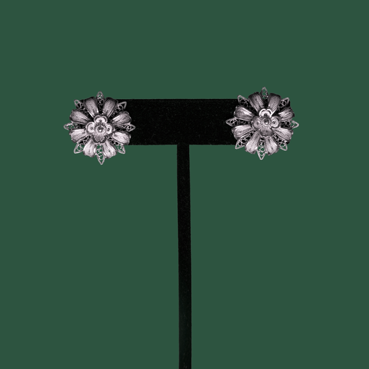 Milagros, handmade silver filigree MorphEar jacket earrings 
