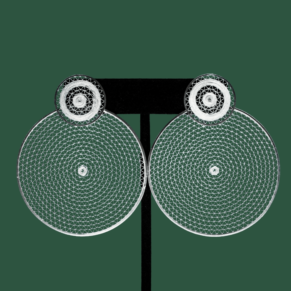 Sol, Custom made MorphEar silver filigree statement earrings  