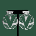 Valerosa, handmade silver filigree MorphEar statement earrings
